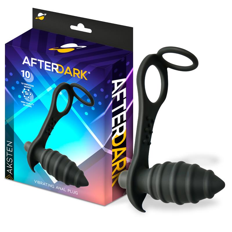 Plug Anal Vibrador con Anillo para el Pene