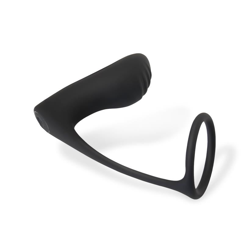 Plug Anal con Vibración y Anillo para Testículos. Control fácil