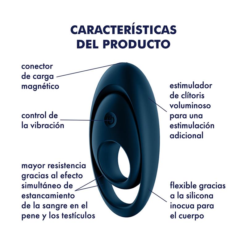 Anillo para el pene vibrador Glorious Duo, doble estimulación parejas