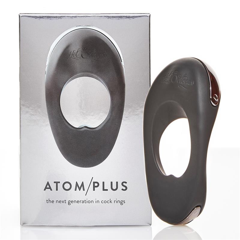 Anillo para el Pene Vibrador y Estimulador Perianal Atom Plus Negro