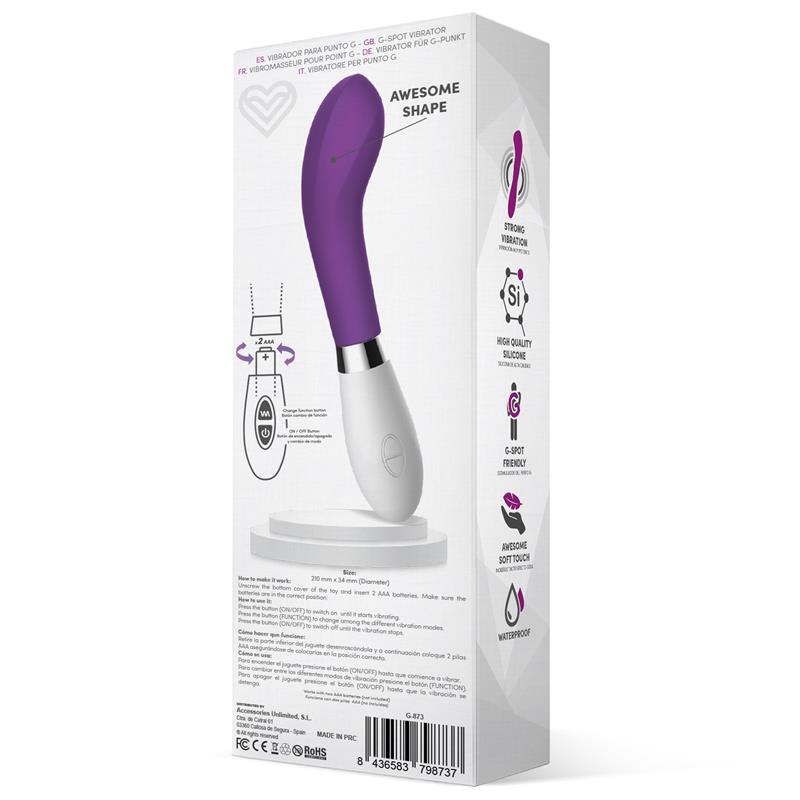 Vibrador de Silicona Estimulación Punto G. Morado