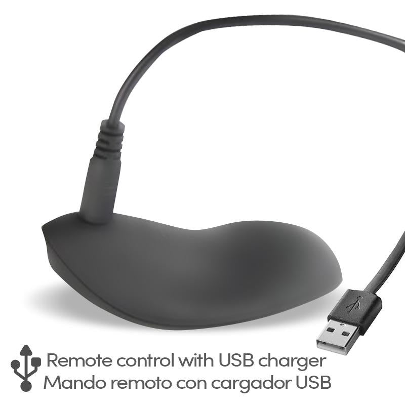 Braga vibradora con control remoto, recargable USB