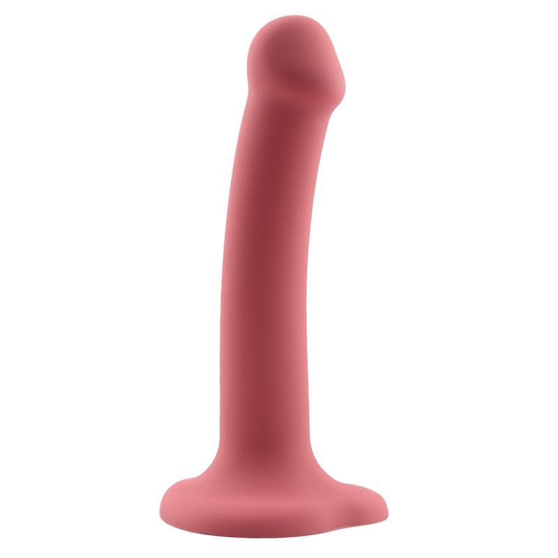 Bouncy. Dildo Silicona líquida hiper Flexible Talla M 7 - 18cm Burgundy
