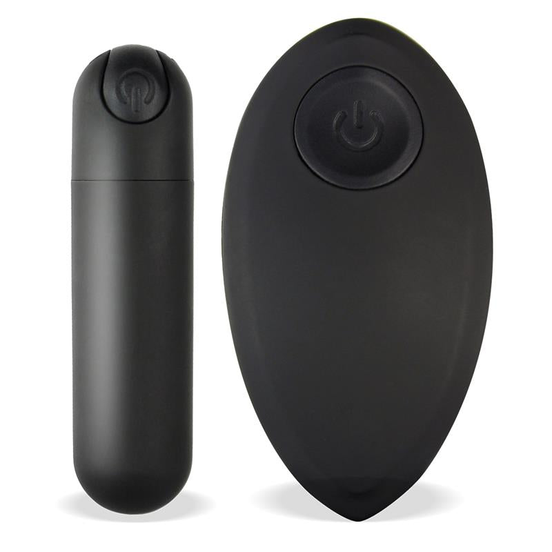 Bala Vibradora Control Remoto USB Silicona Negra