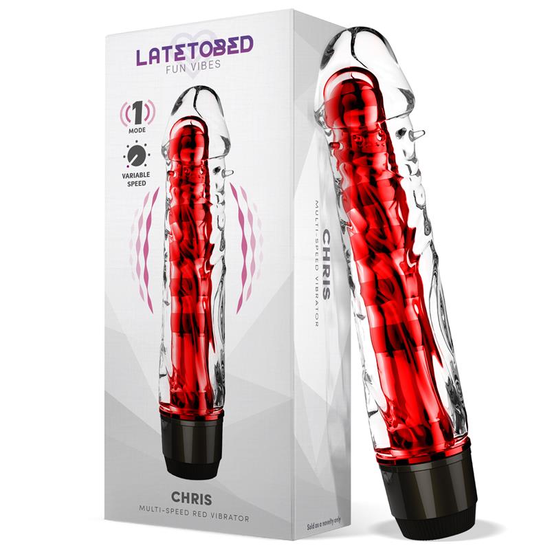 Vibrador Para Parejas Chris Rojo. Multivelocidad. Jelly