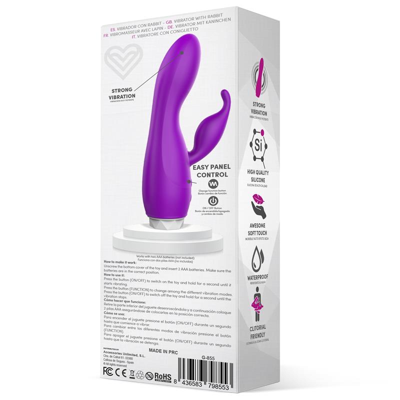 Vibrador Conejito de Silicona Morado