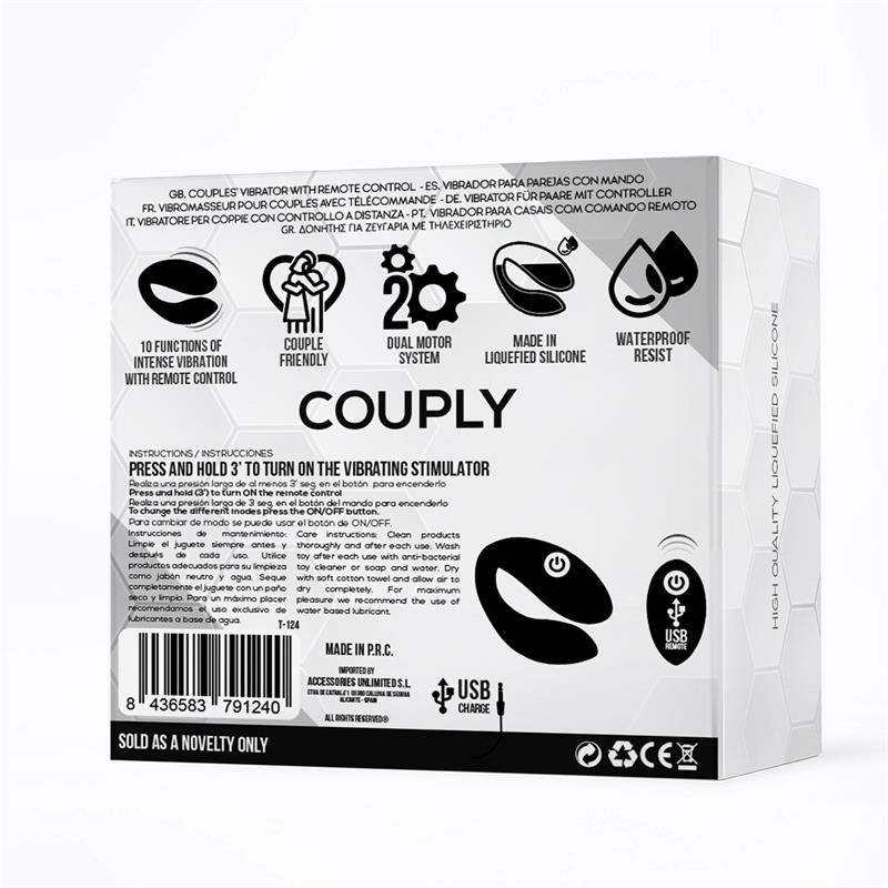 Juguete para parejas; Vibrador Dos Motores, control remoto
