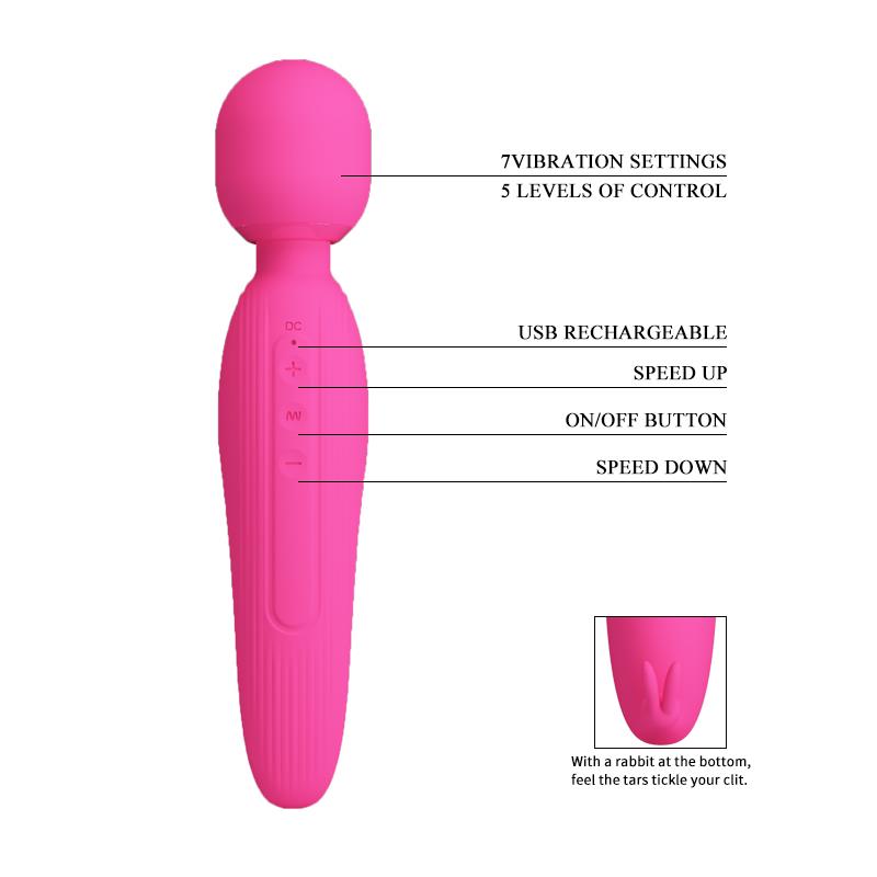 Masajeador vibrador clitoris con estimulador, 7 funciones