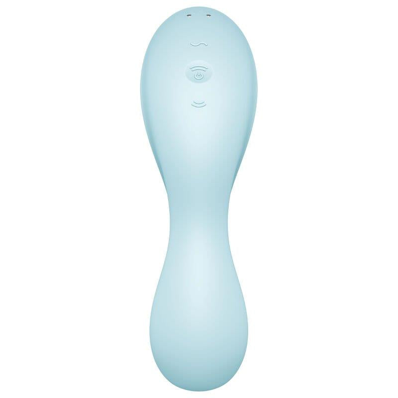 Masajeador vibrador clitoris Curvy Trinity 5 con APP Azul