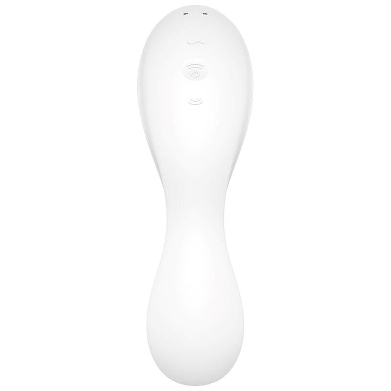 Masajeador vibrador clitoris Curvy Trinity 5 con APP Blanco