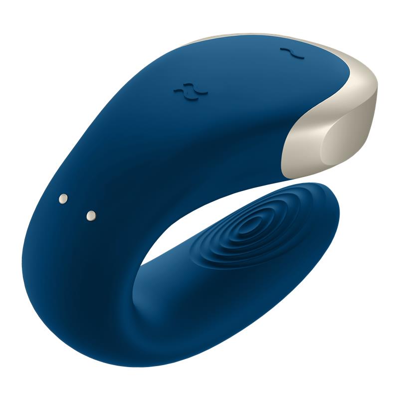Vibrador Parejas con doble motor, control remoto y APP Azul