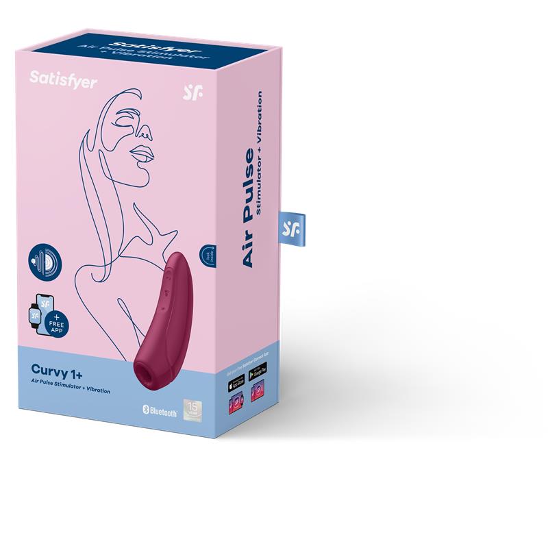 Masajeador vibrador clitoris Curvy 1+ Rosa Rojo, con APP