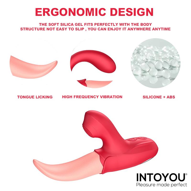 Masajeador Vibrador Clitoris Estimulador con Lengua y Pulsación