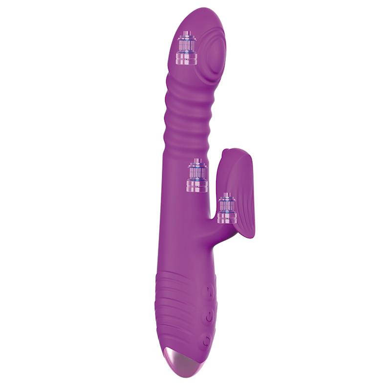 Vibrador Punto G con empuje y pulsación. 3 motores