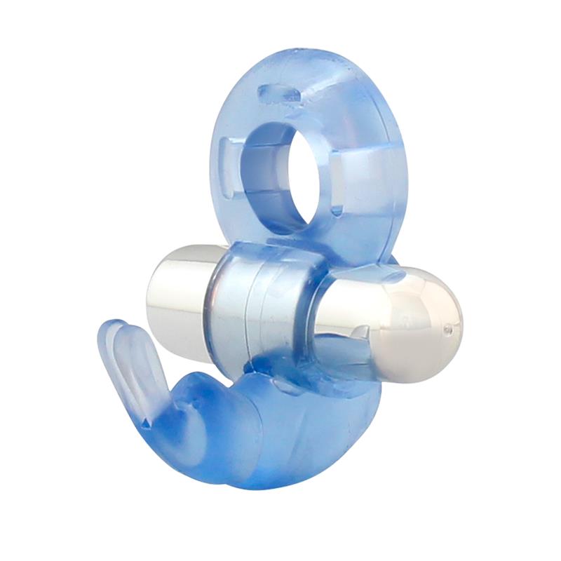 Anillo Vibrador Firey para Pene con Conejo Azul, impermeable