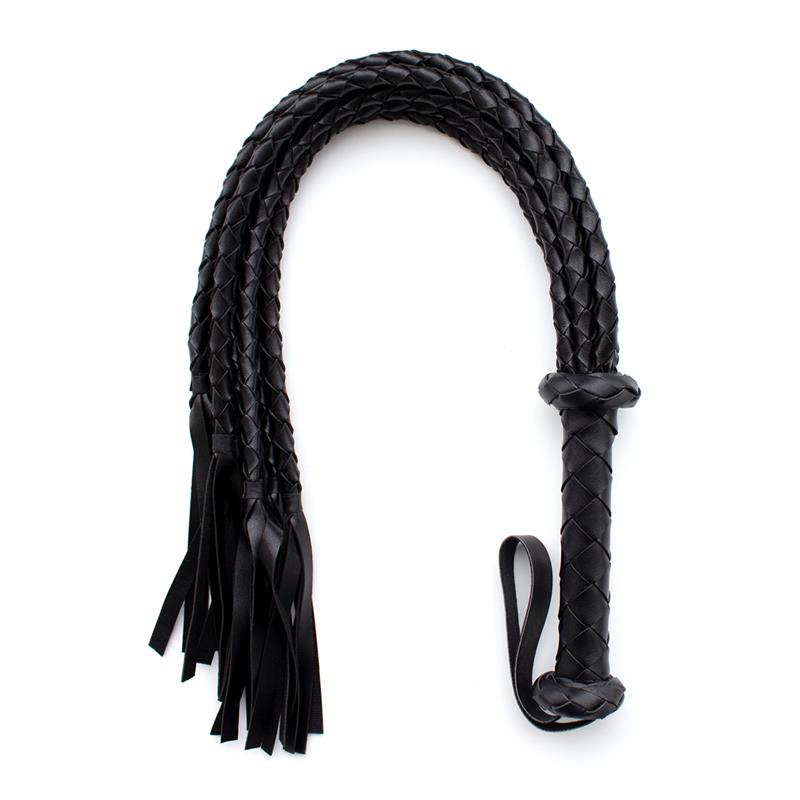 Flogger látigo Trenzado 75 cm Negro