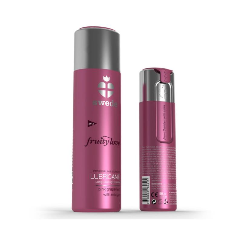Lubricante sabor a Pomelo Rosa con Mango 150 ml, fácil de limpiar