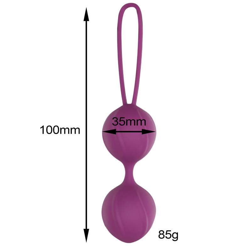 Garbo. Bolas Kegel con Bola Doble de Silicona Púrpura