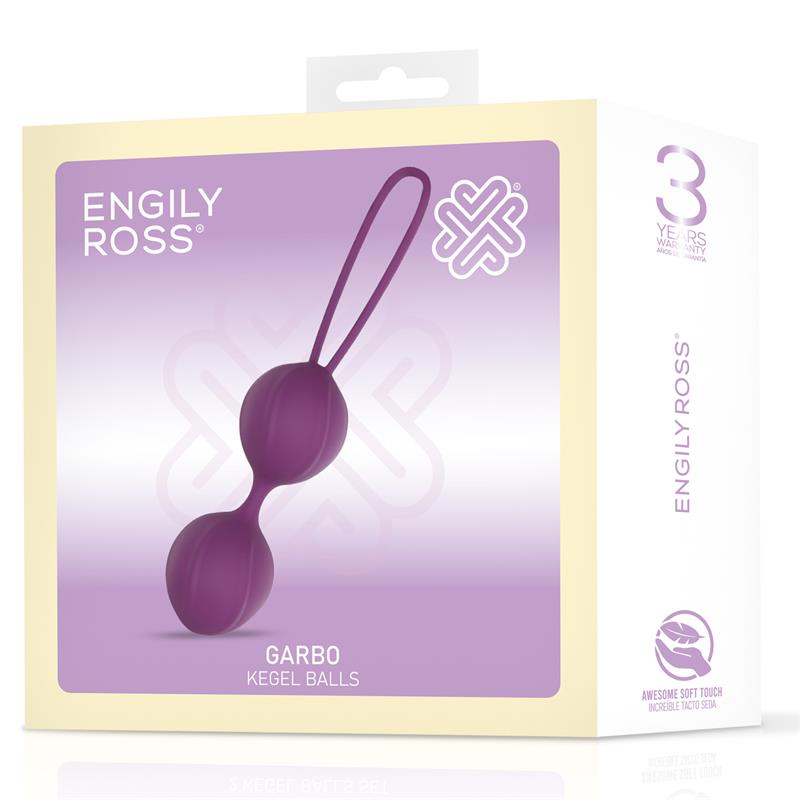 Garbo. Bolas Kegel con Bola Doble de Silicona Púrpura