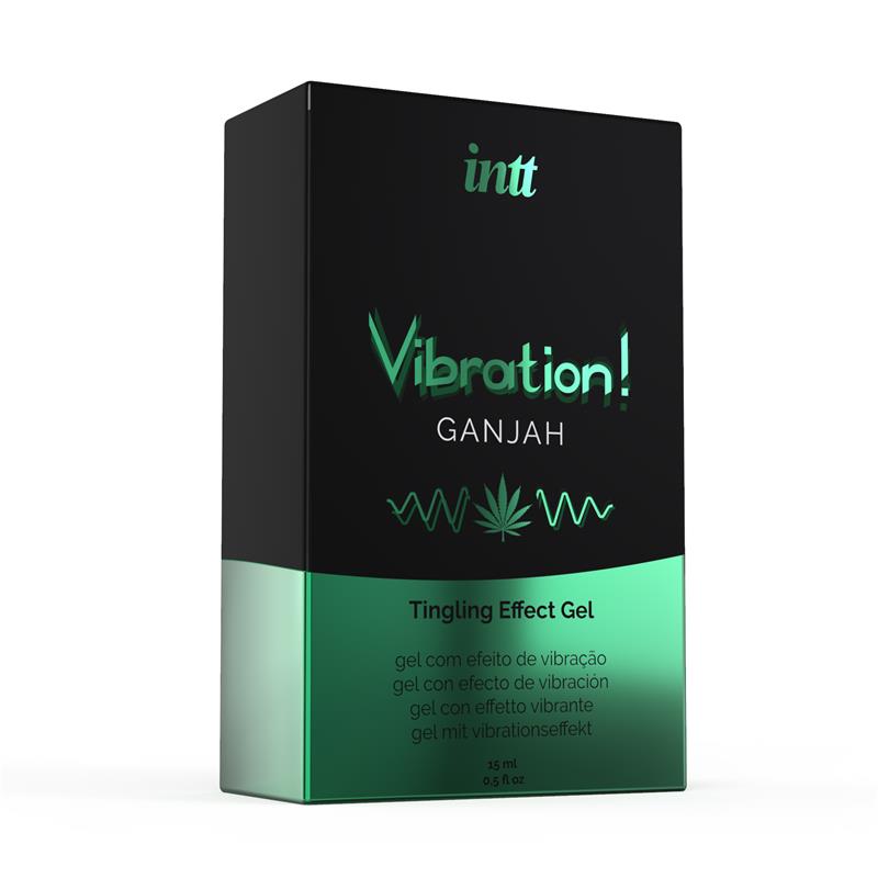 Gel Vibrador Efecto Calor y Frío 15ml, sabor Cannabis
