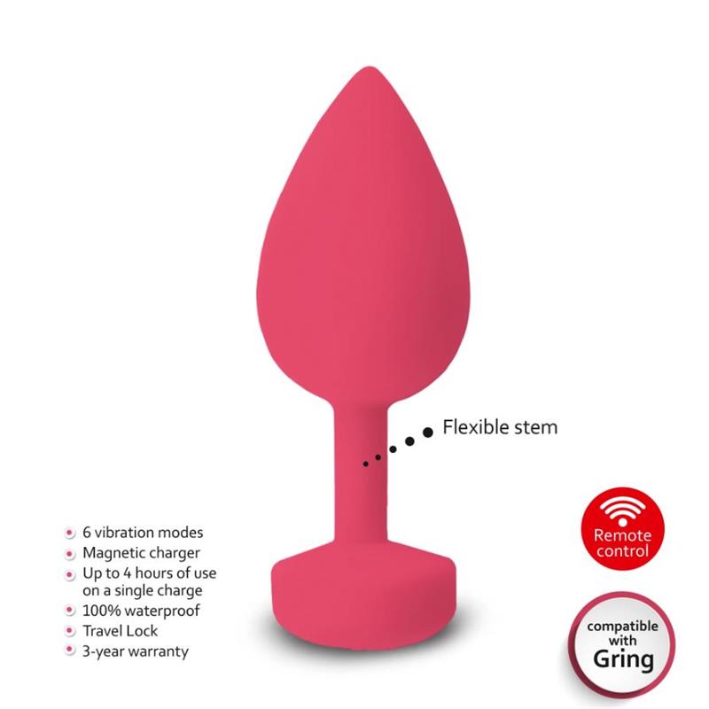 Plug Anal Neon Rosa Talla S. Silencioso