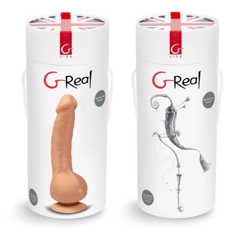 GReal. Vibrador Realista con Silicona Hipoalergénica BioSkin. Inodoro