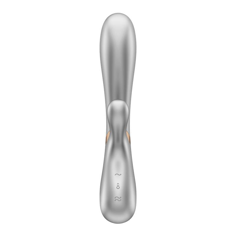 Vibrador Efecto Calor con APP Plata y Champán