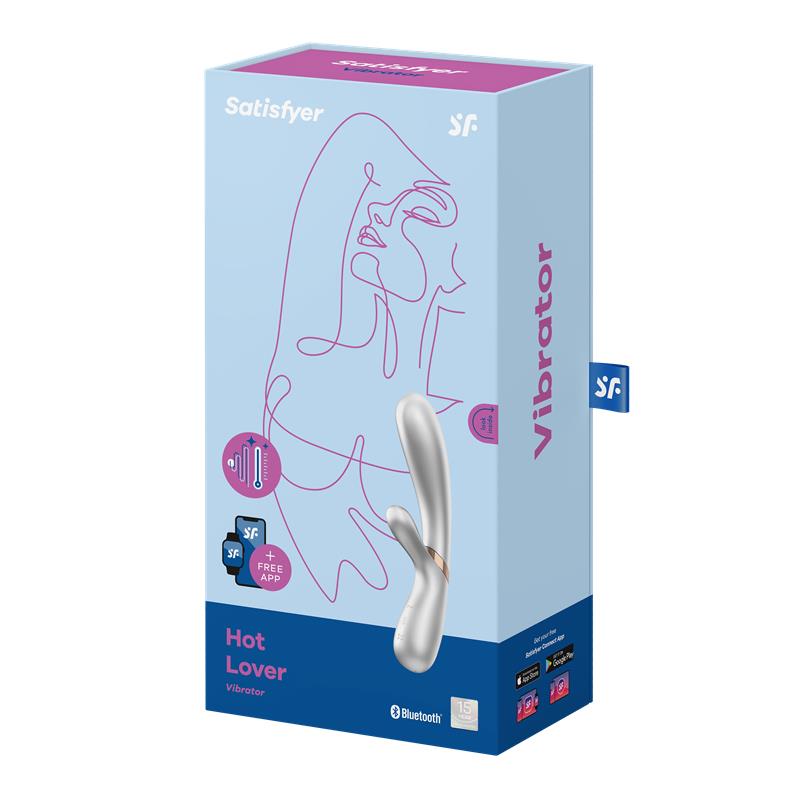 Vibrador Efecto Calor con APP Plata y Champán