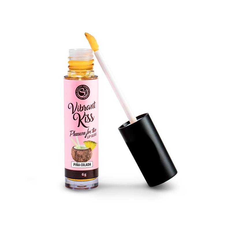 Lubricante con vibración, Brillo de Labios Sabor Piña Colada