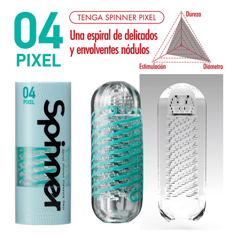 Masturbador Masculino con sistema interno en Espiral. Pixel