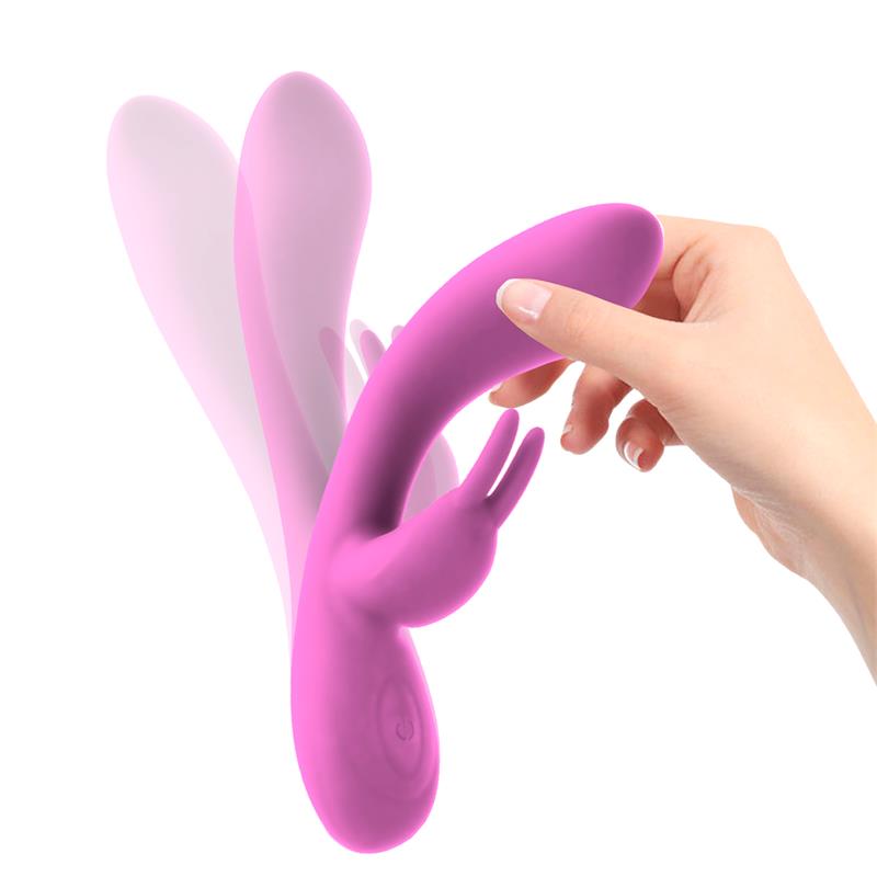 Vibrador Unibody de Silicona Líquida Flexible Rosa. USB