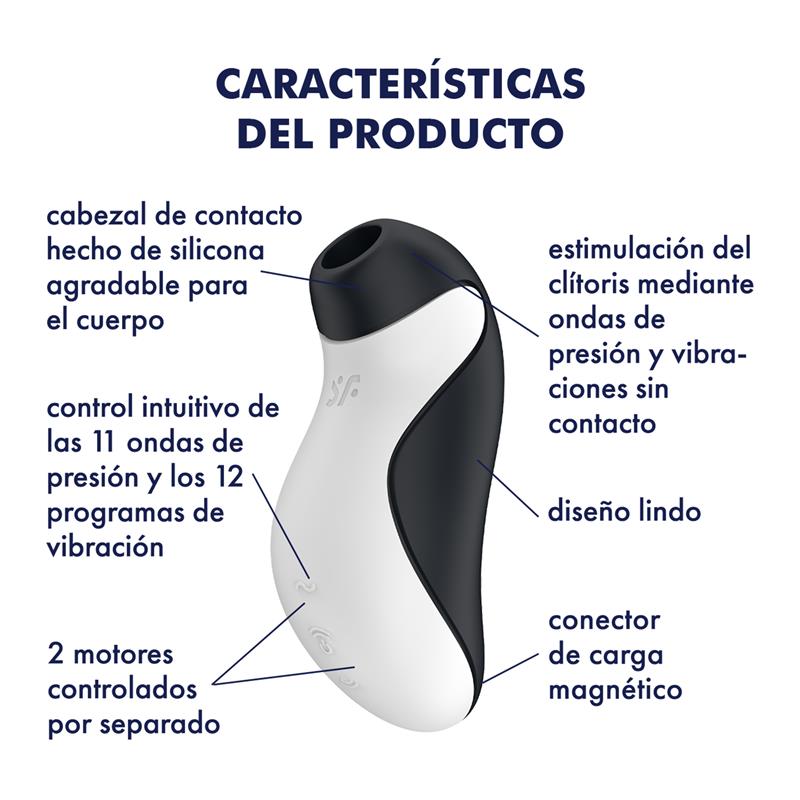 Succionador de Clítoris Orca. Funciones de Presión y Vibración