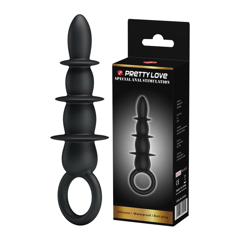 Plug Anal 3 Zonas Negro. 4 Bolas que van creciendo