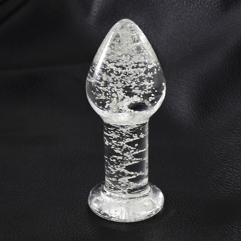 Plug anal de cristal que brilla en la oscuridad