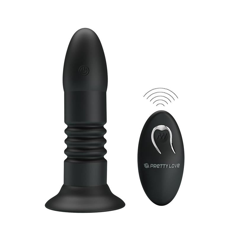 Magic Jingers. Plug Anal Movimiento Arriba y Abajo Periscópico. Control Remoto