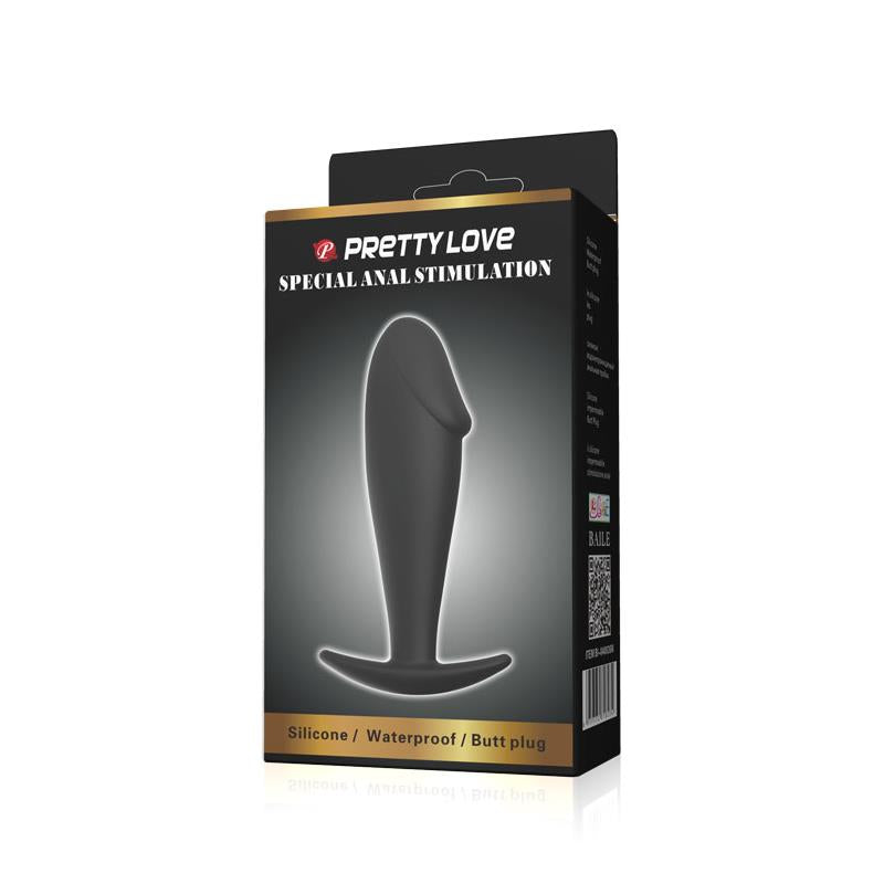 Plug Anal Negro de Silicona Impermeable