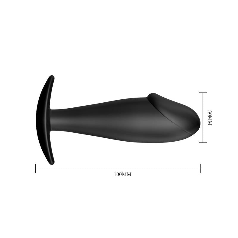 Plug Anal Negro de Silicona Impermeable