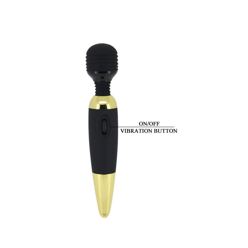 Pretty Love Masajeador Power Wand Negro y Dorado - Osmic