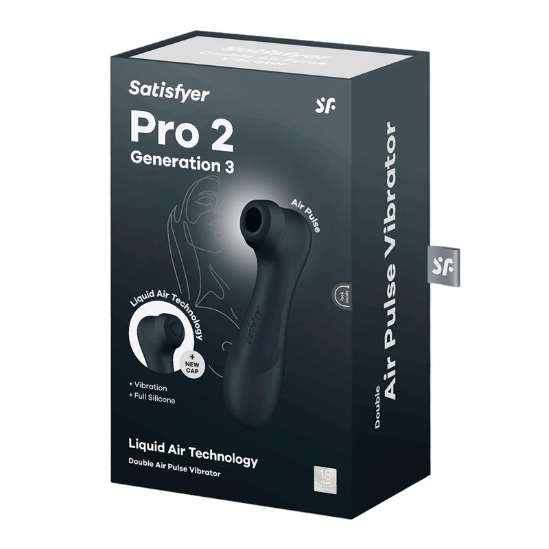 Succionador de Clitoris Pro 2 Gen 3 Liquid Air Negro