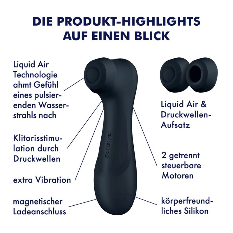 Succionador de Clitoris Pro 2 Gen 3 Liquid Air Negro