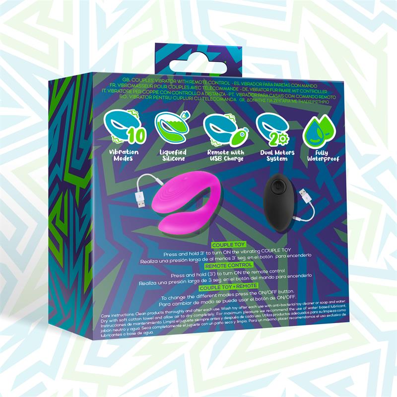 Vibrador para parejas Unibody Control Remoto USB