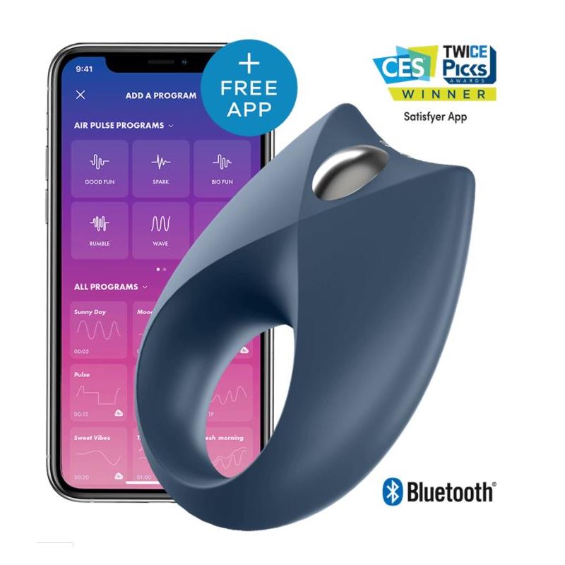 Anillo Vibrador Royal One con APP Azul