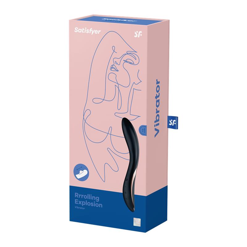 Vibrador de 2 Motores con 12 Funciones y 7 Velocidades. Negro