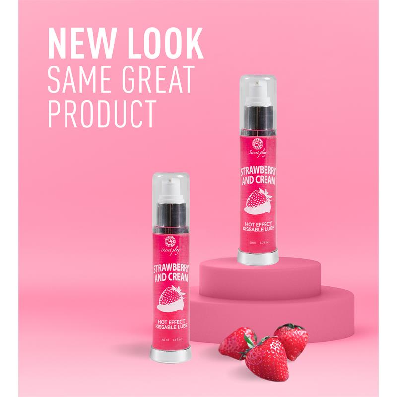 Lubricante Efecto Calor 50 ml sabor Fresas con Nata