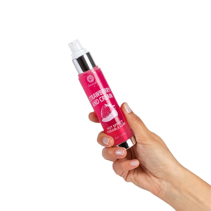 Lubricante Efecto Calor 50 ml sabor Fresas con Nata