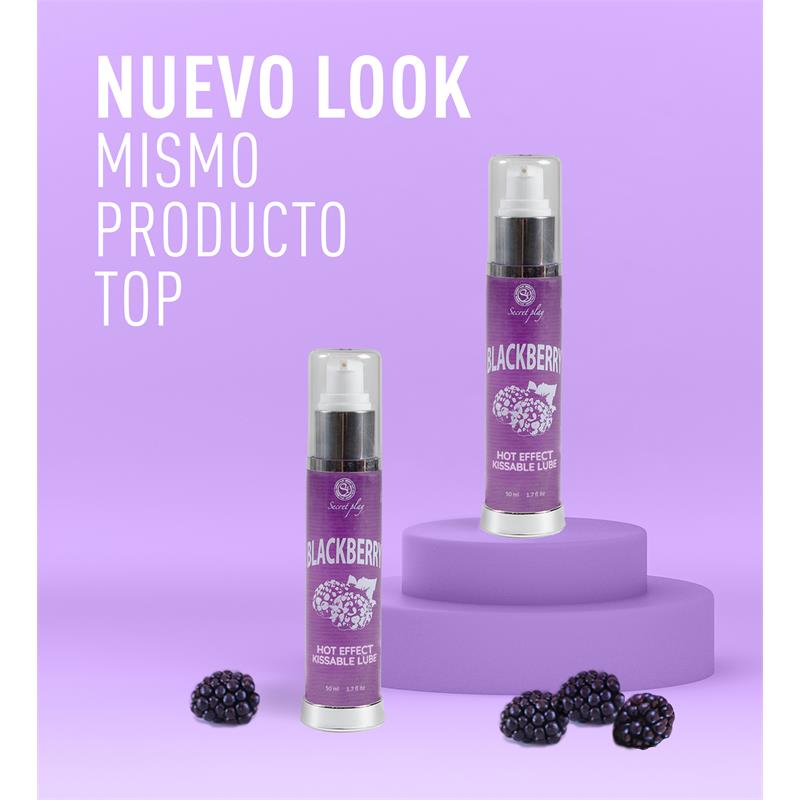 Lubricante efecto calor 50 ml Sabor Mora.