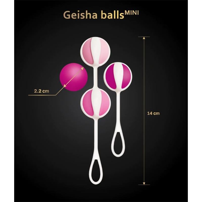 Set de 4 Bolas Chinas Mini Frambuesa, Bolas Geisha