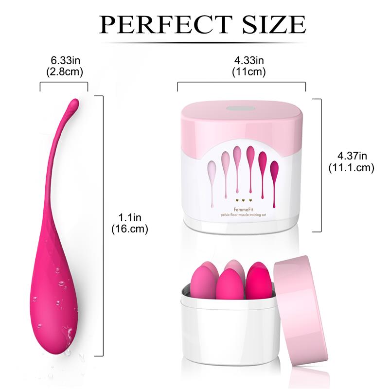 Pack de 6 Bolas Kegel, Silicona no porosa