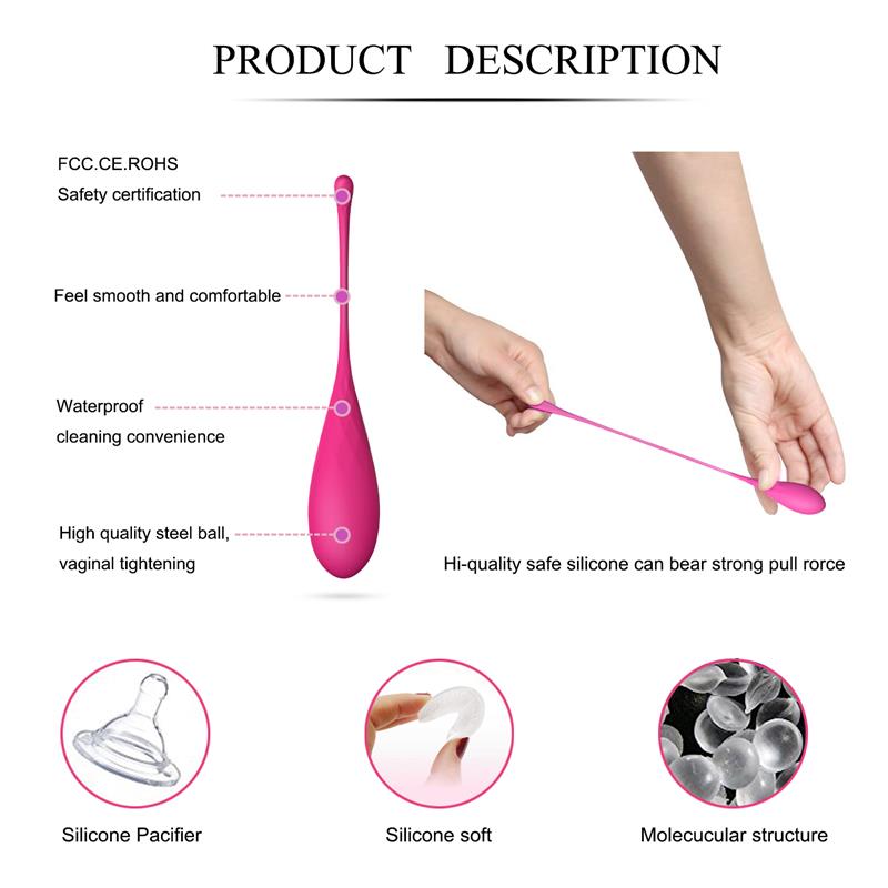Pack de 6 Bolas Kegel, Silicona no porosa