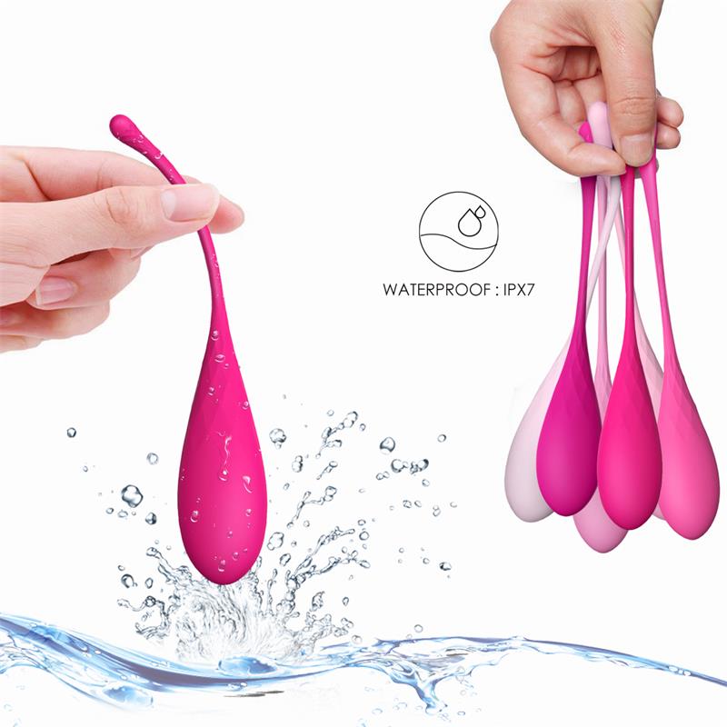 Pack de 6 Bolas Kegel, Silicona no porosa